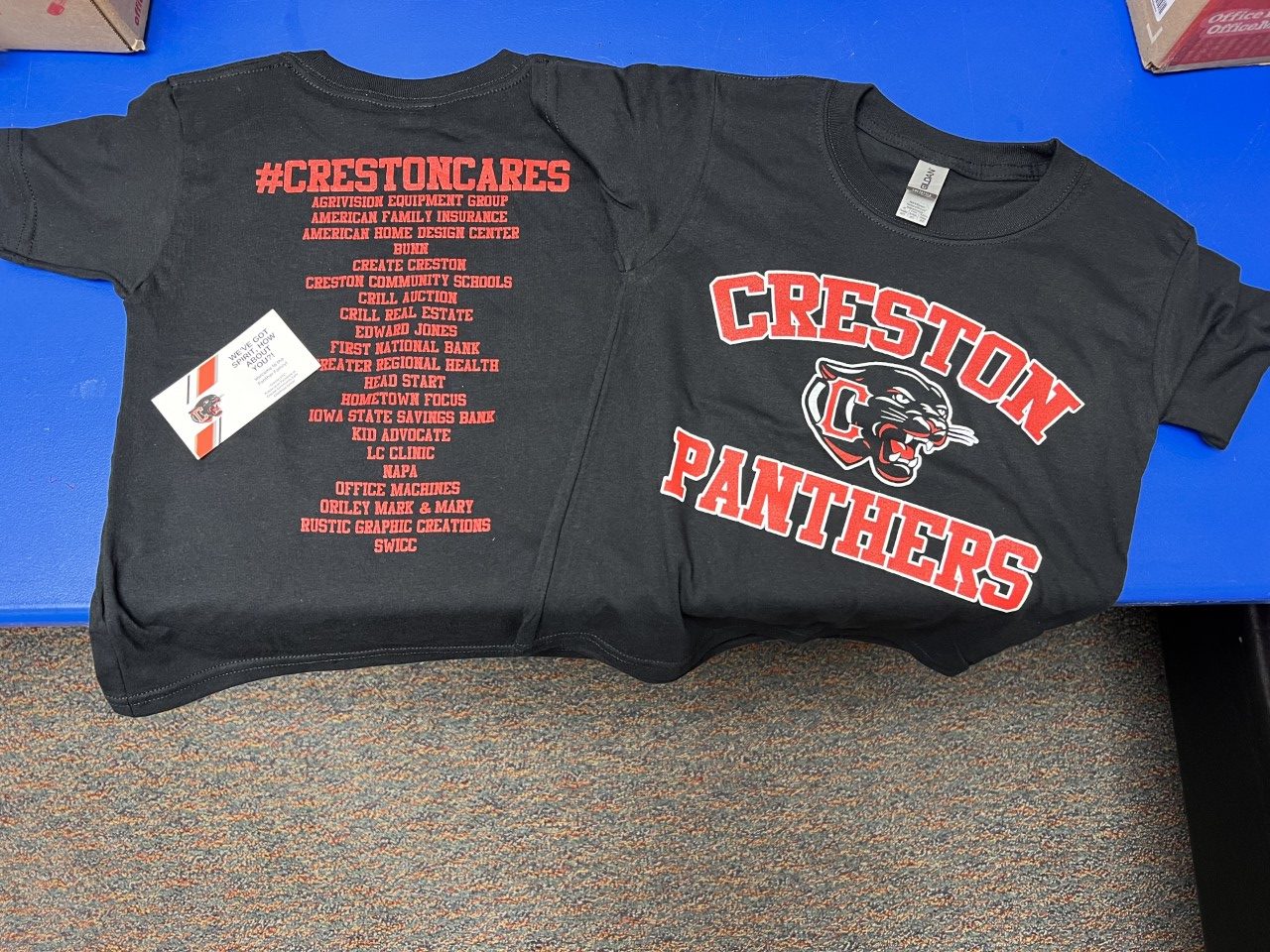 Creston Cares t-shirt